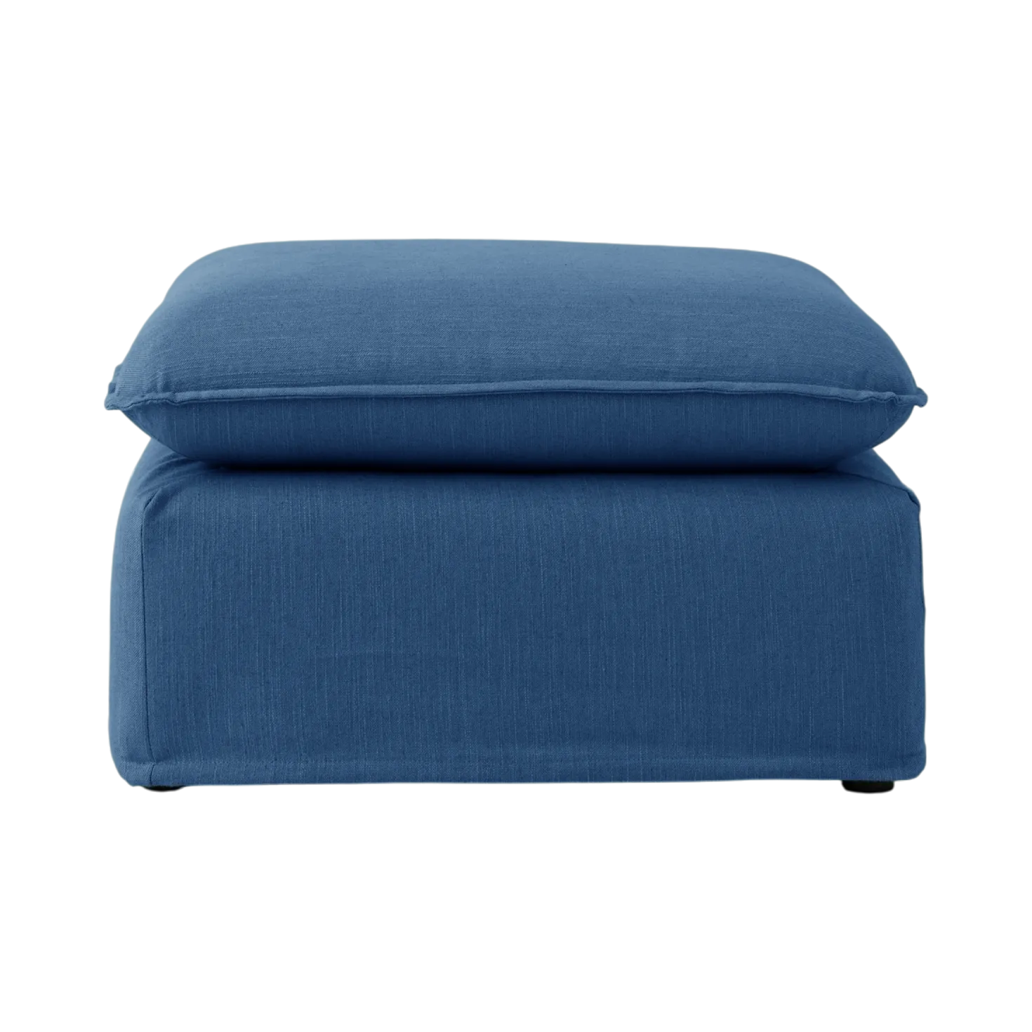Pouf tissu effet lin Orphée