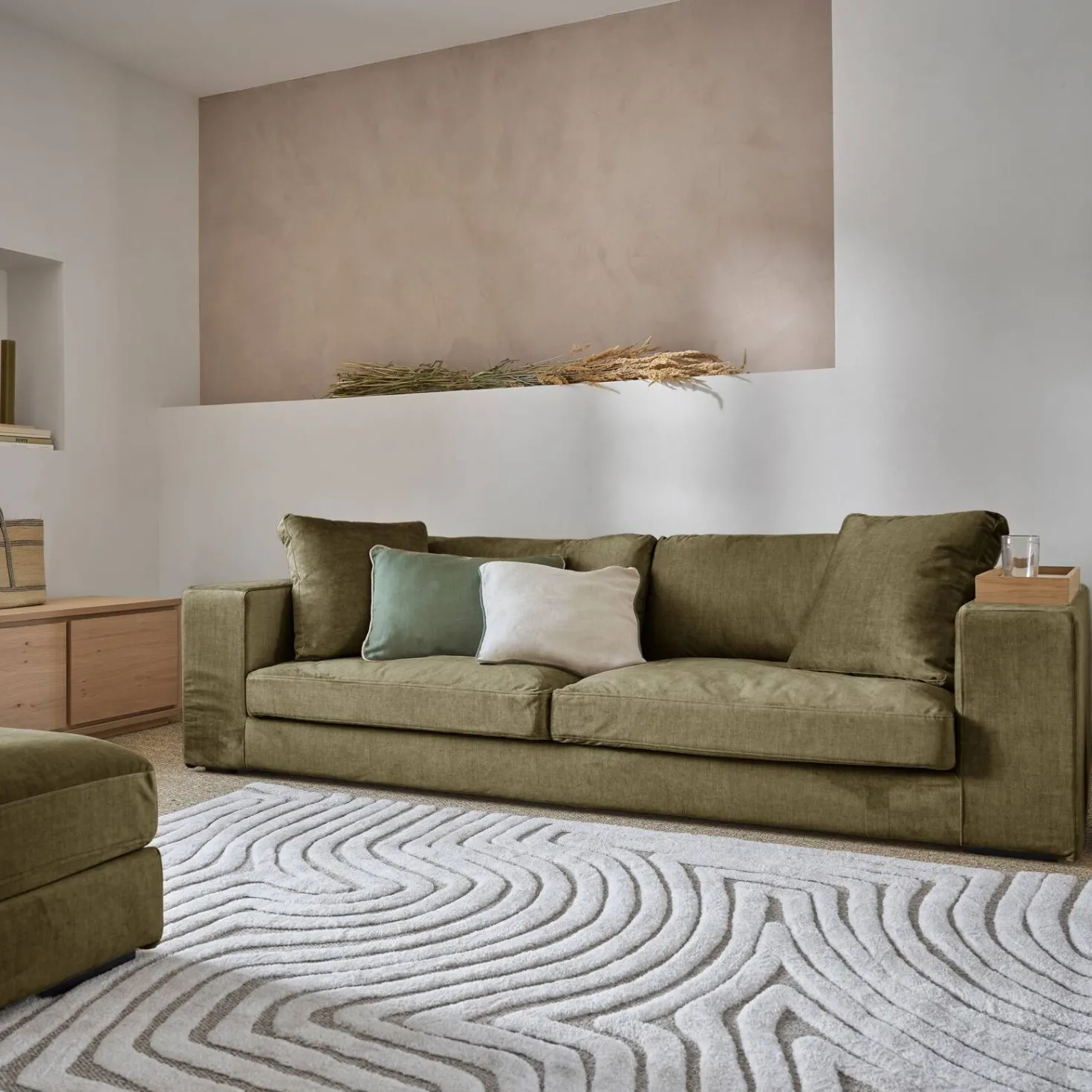 Pouf velours Maé
