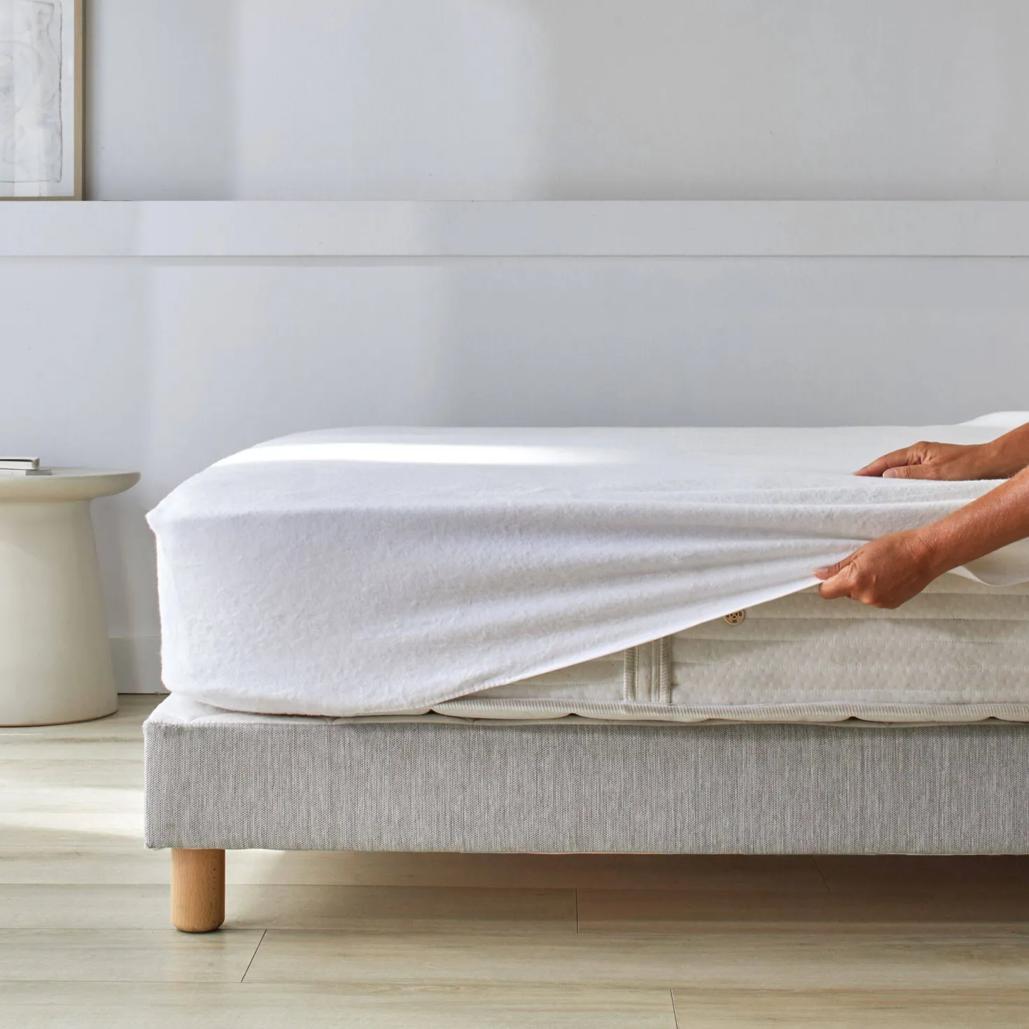 Protège matelas molleton 100% coton bonnet 40 cm Firmin