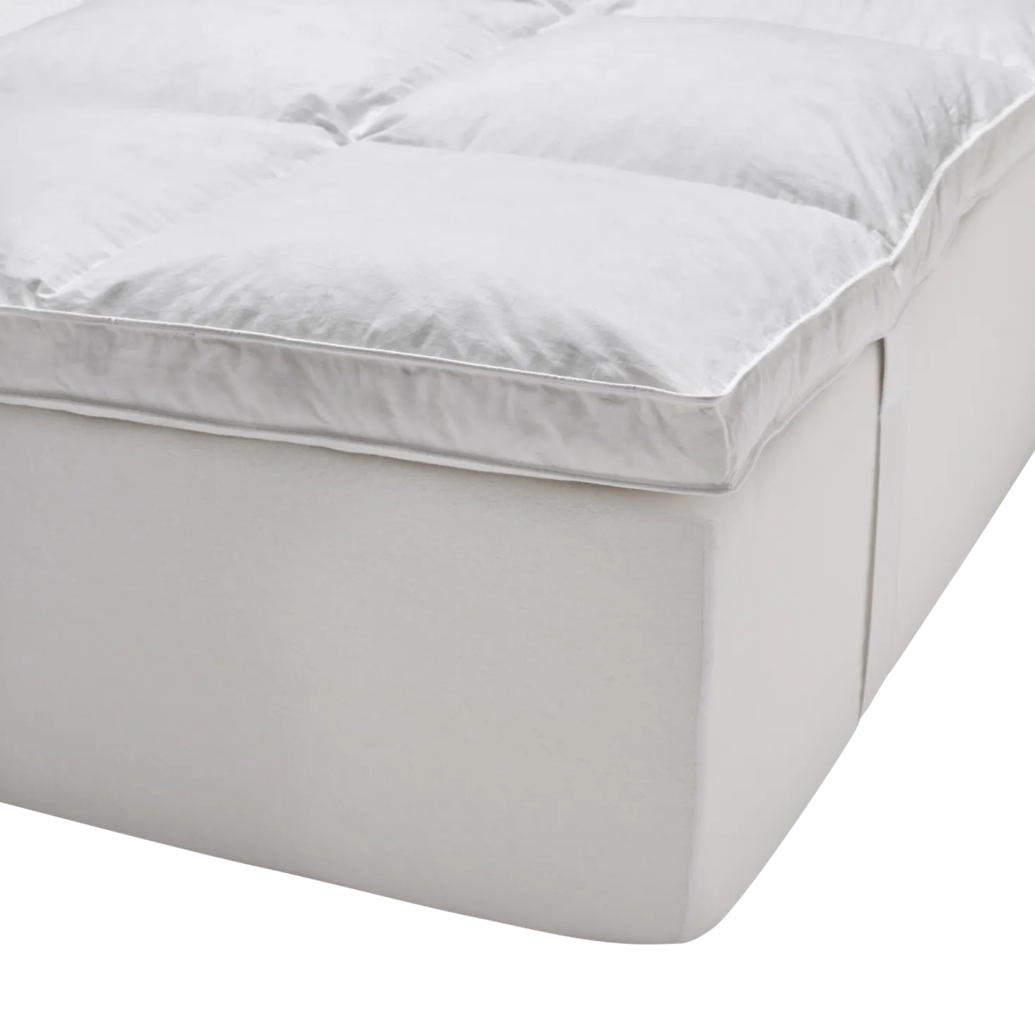 Surmatelas 90% plumettes de Canard et enveloppe coton percale Cali