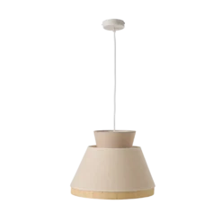Suspension tissu et cannage naturelle beige Sarah