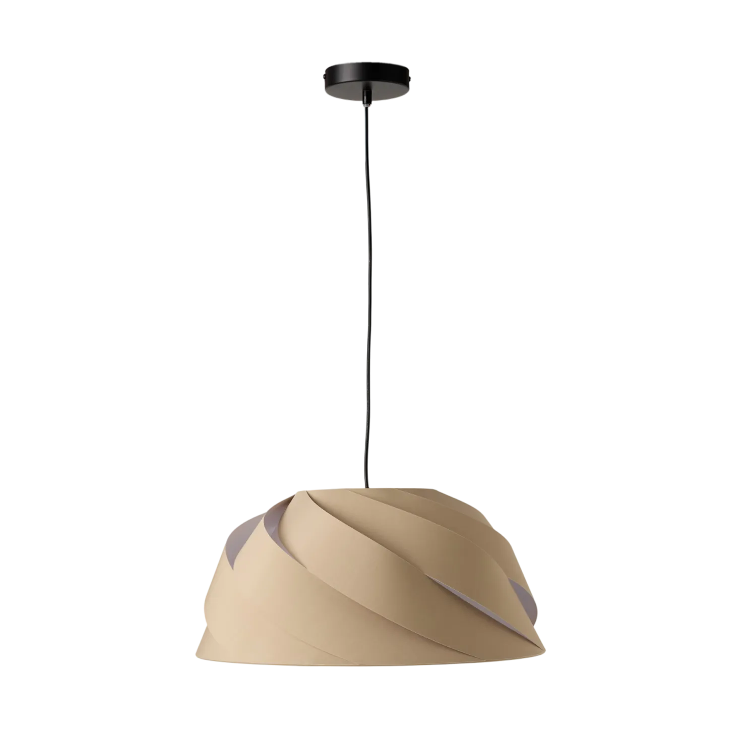 Suspension tissu torsadée beige Samantha