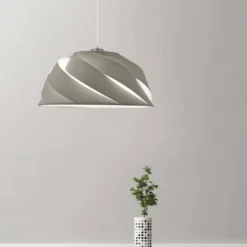 Suspension tissu torsadée blanc Samantha