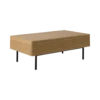 Table basse avec tiroir bois pieds métal Alex