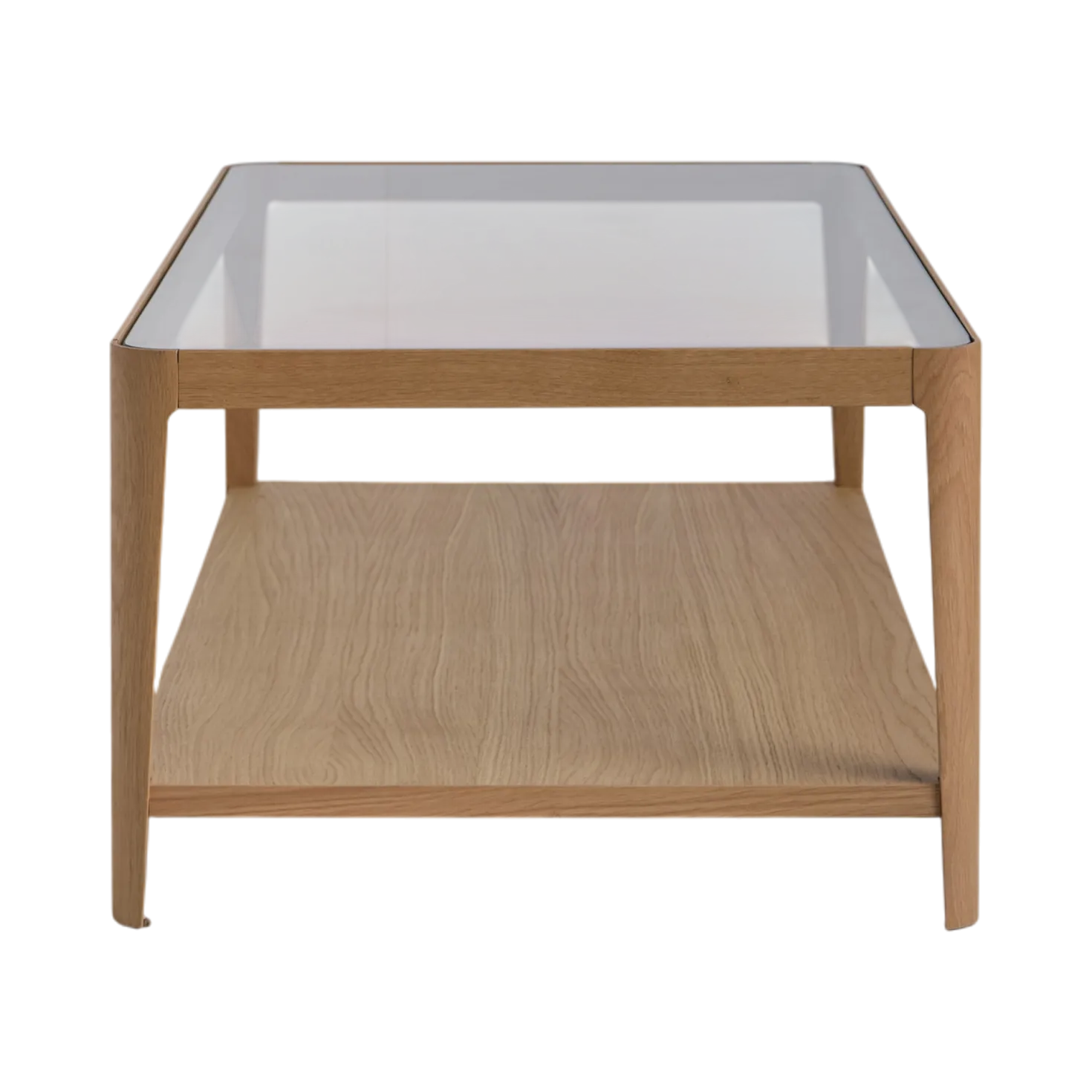 Table basse bois et verre Alice