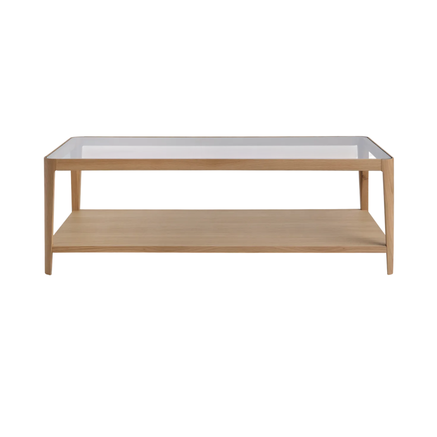 Table basse bois et verre Alice