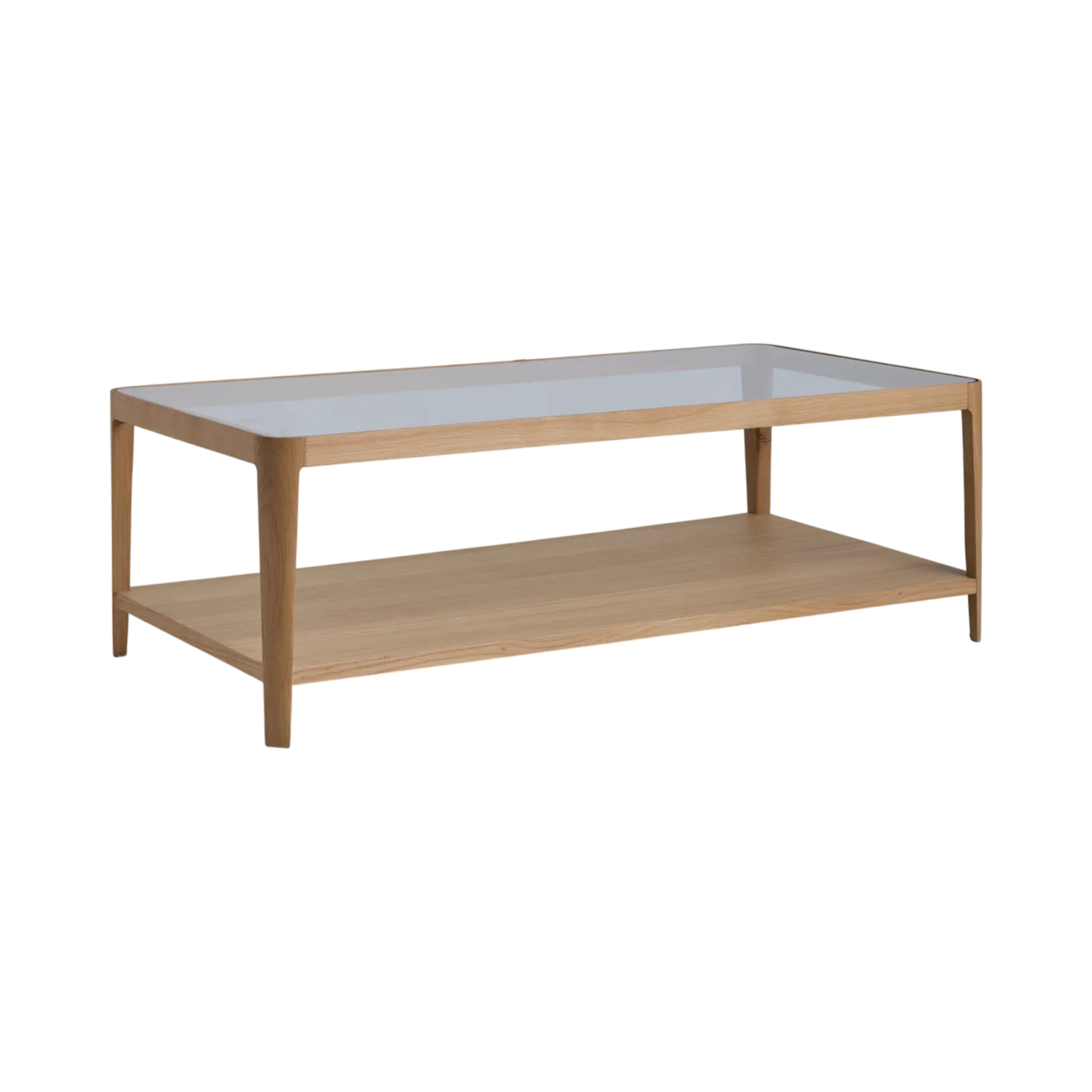 Table basse bois et verre Alice