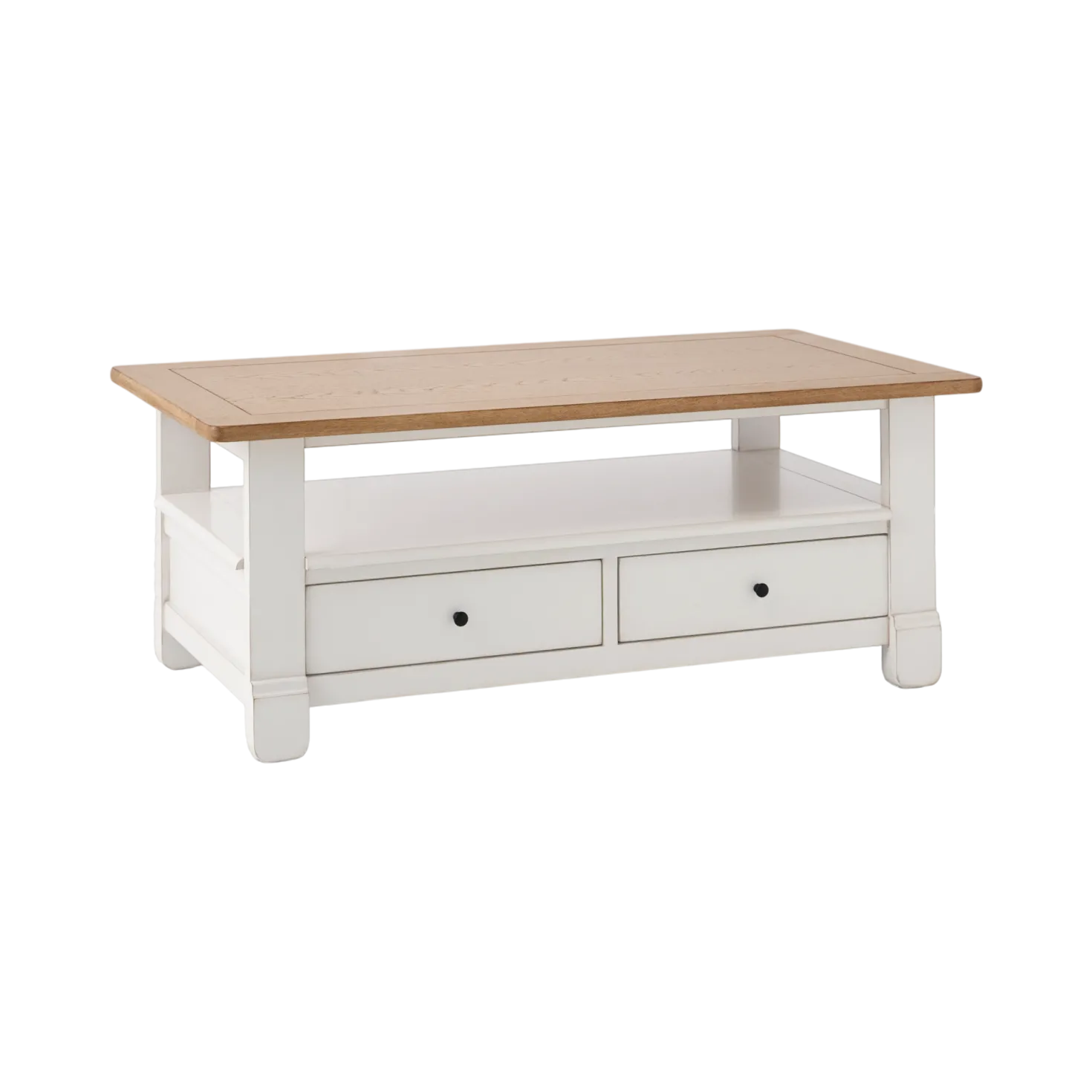 Table basse bois massif 2 tiroirs Embellie