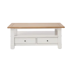 Table basse bois massif 2 tiroirs Embellie