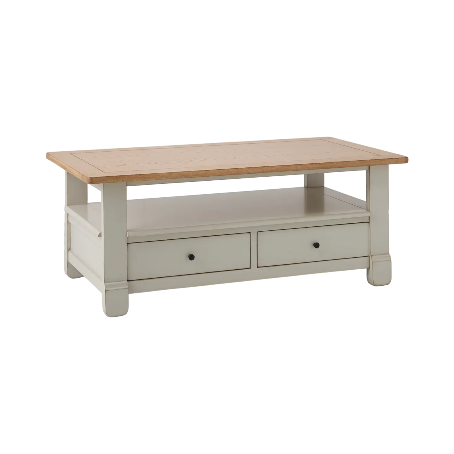 Table basse bois massif 2 tiroirs Embellie