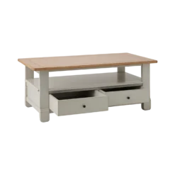 Table basse bois massif 2 tiroirs Embellie