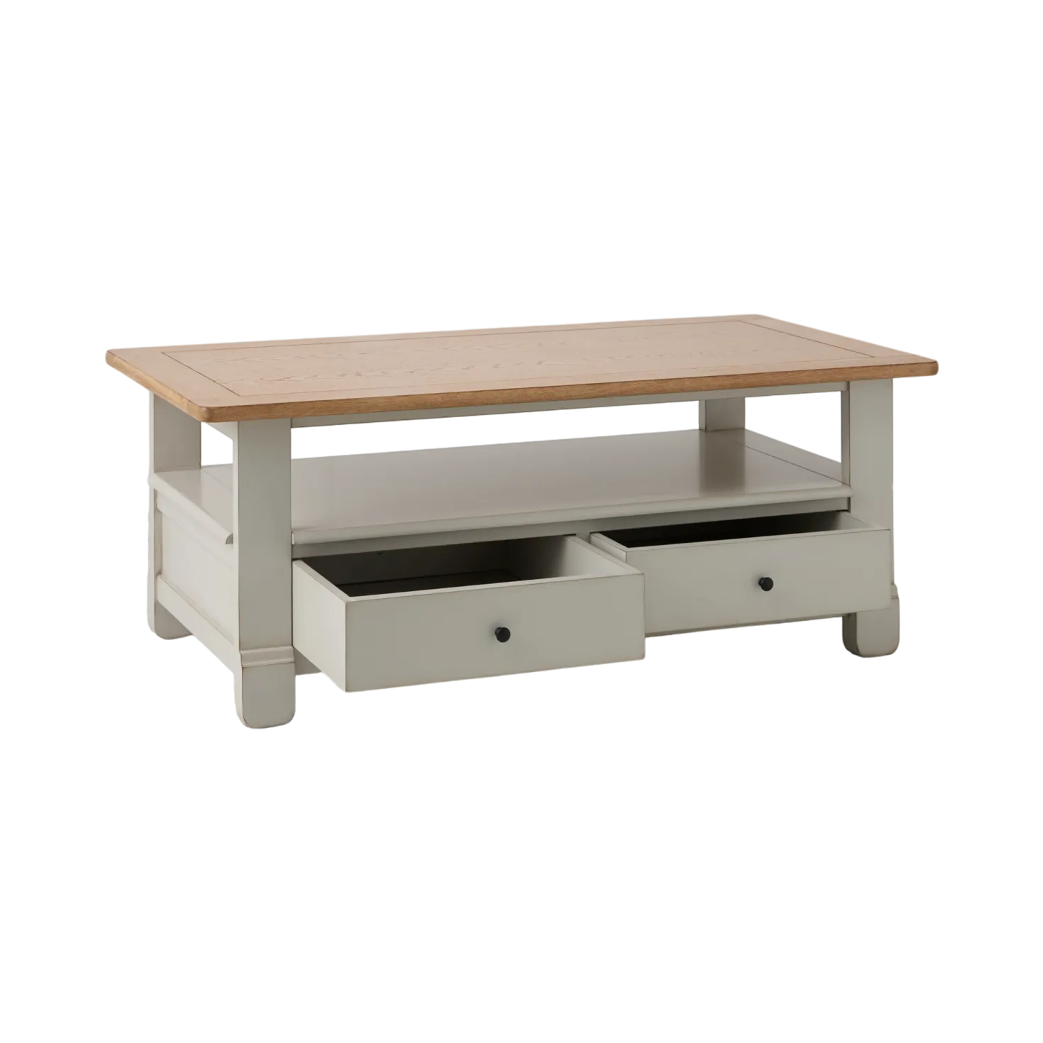 Table basse bois massif 2 tiroirs Embellie