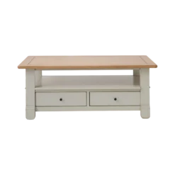 Table basse bois massif 2 tiroirs Embellie