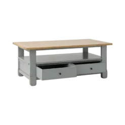 Table basse bois massif 2 tiroirs Embellie