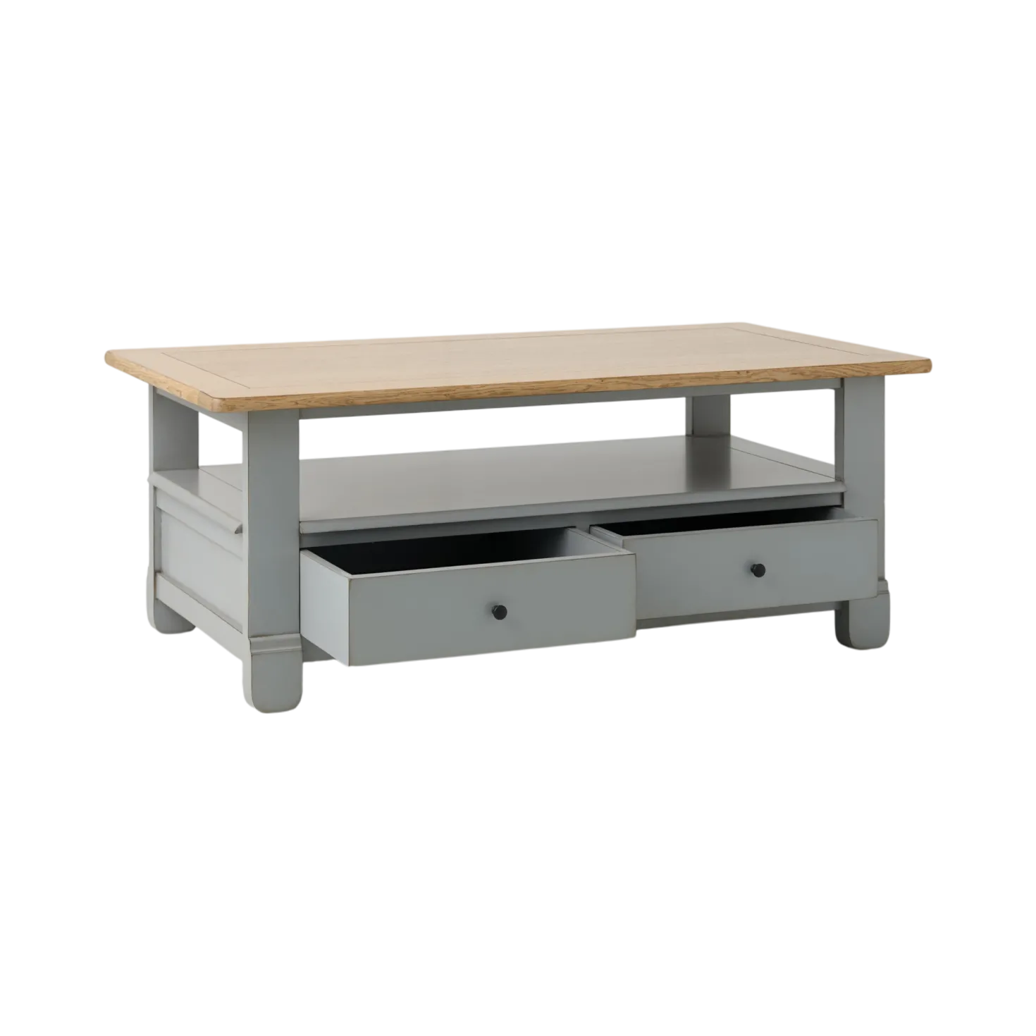 Table basse bois massif 2 tiroirs Embellie