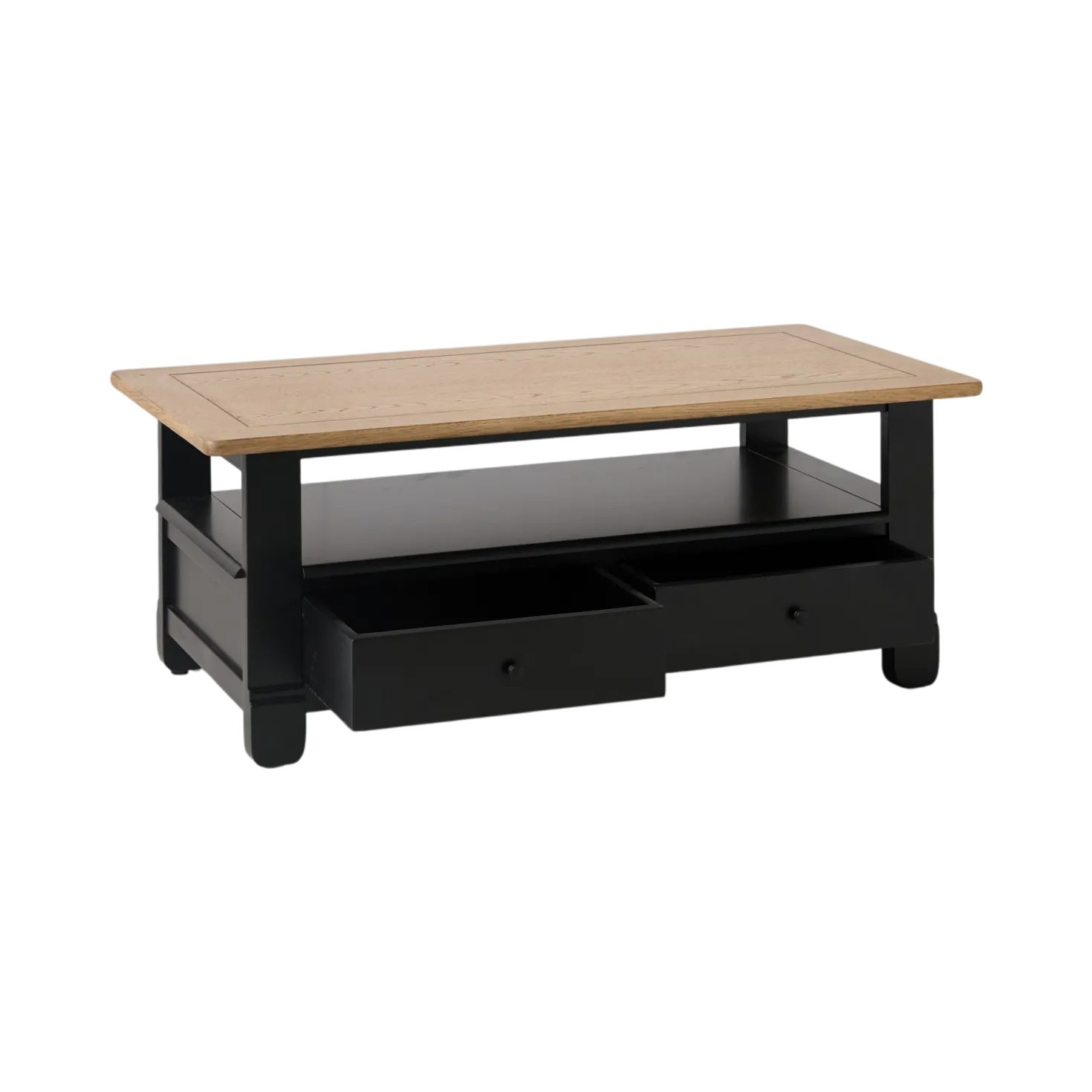 Table basse bois massif 2 tiroirs Embellie
