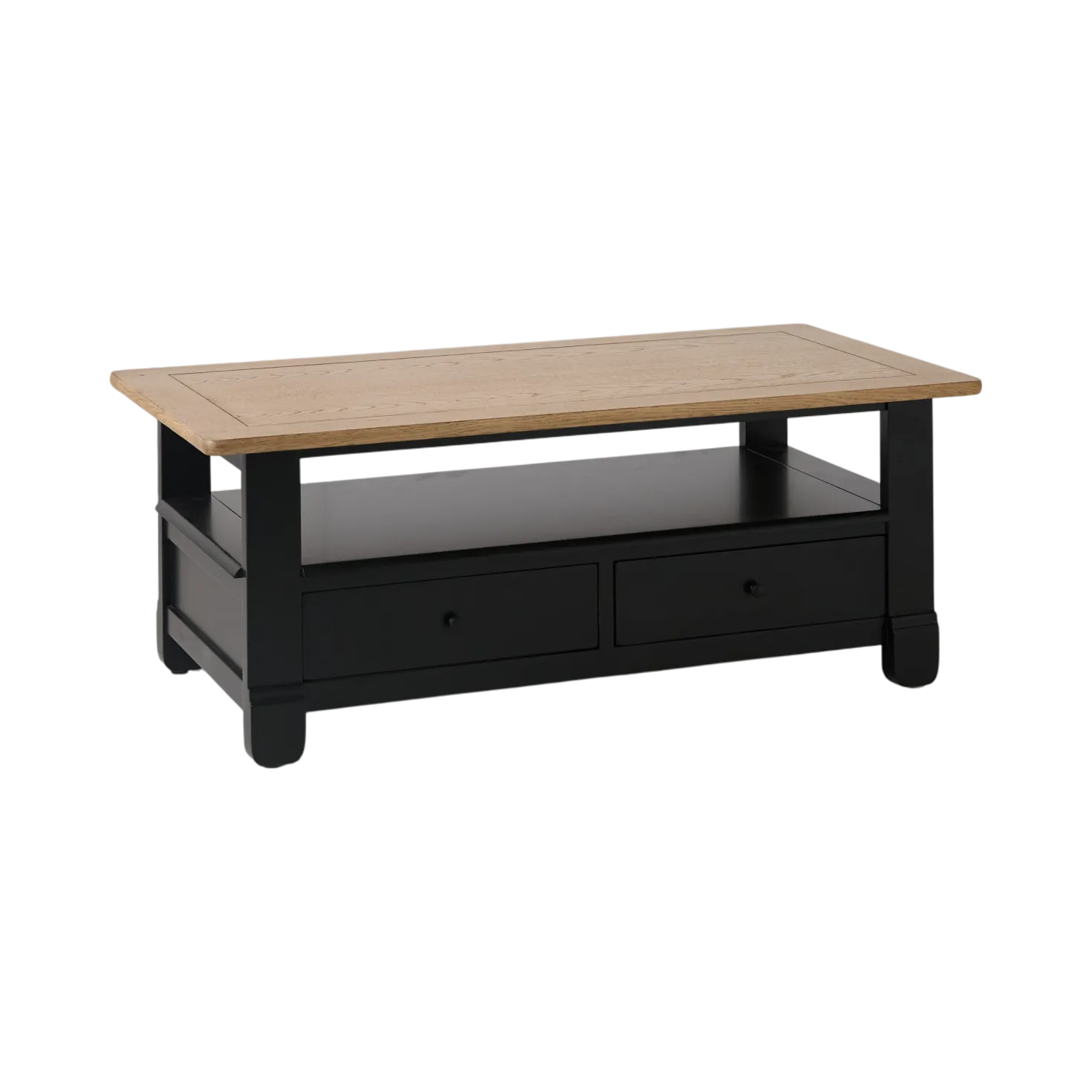 Table basse bois massif 2 tiroirs Embellie