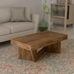 Table basse relevable décor bois Gabriela