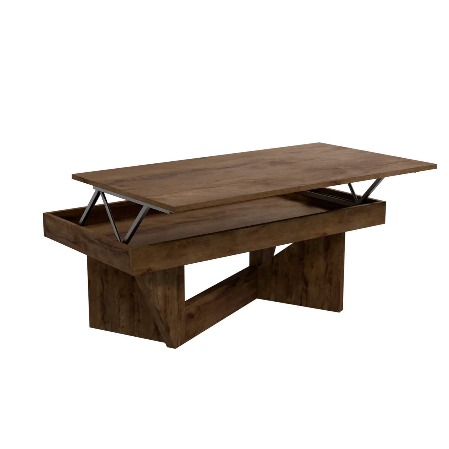 Table basse relevable décor bois Gabriela