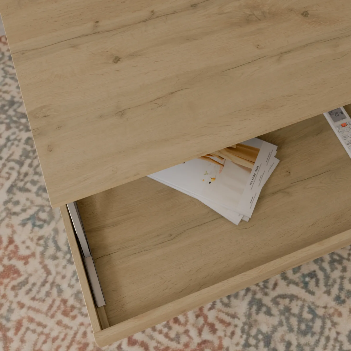 Table basse relevable décor bois Gabriela