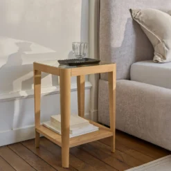 Table d'appoint bois et verre Alice