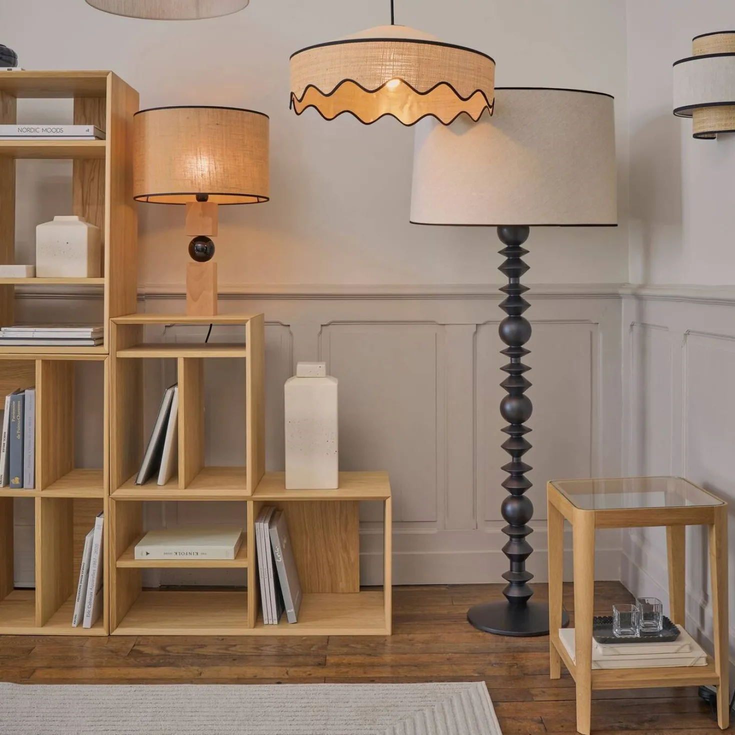 Table d'appoint bois et verre Alice