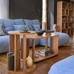 Table d'appoint ronde bois Nora