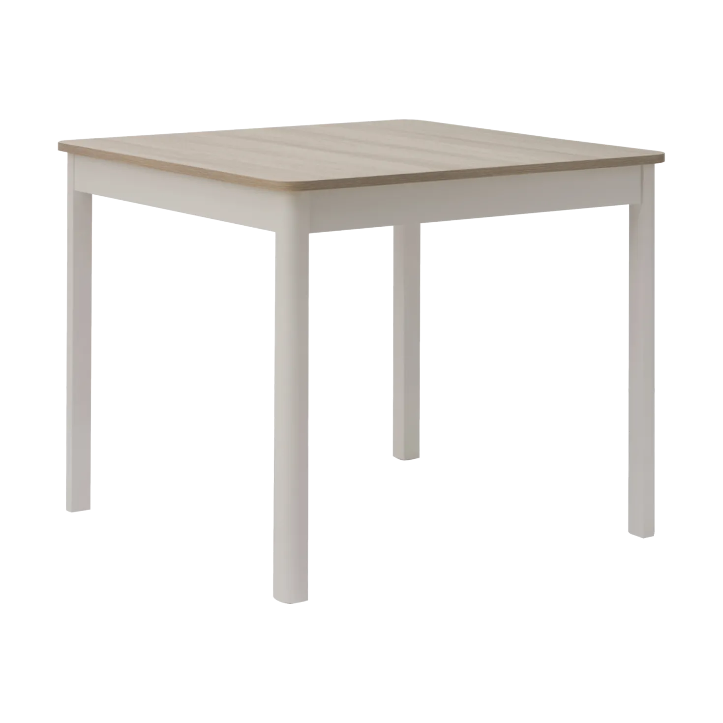 Table à manger carrée décor bois et blanc 2 à 4 personnes Adeline