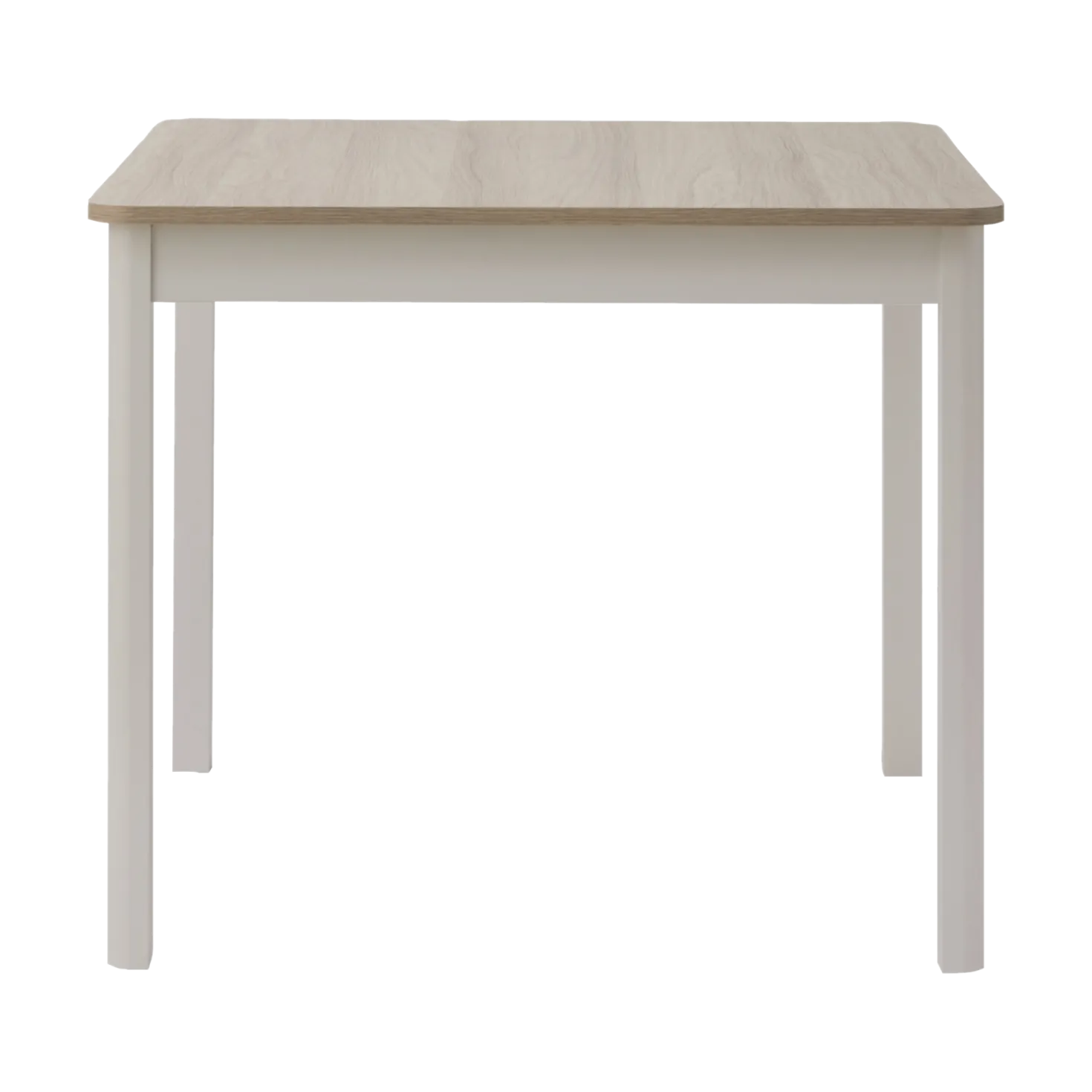 Table à manger carrée décor bois et blanc 2 à 4 personnes Adeline