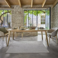 Table à manger rectangulaire bois avec rallonges en option 6 à 8 personnes Adèle