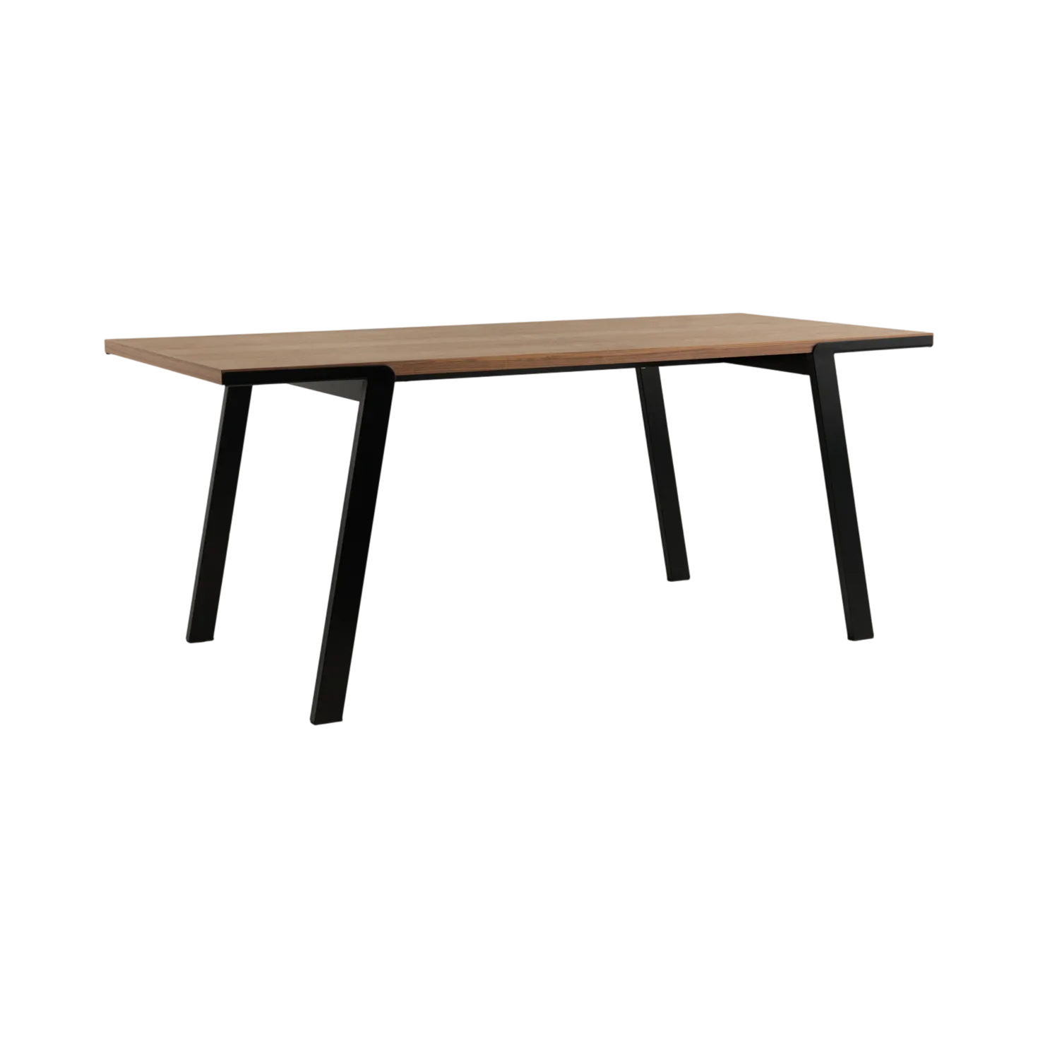 Table à manger rectangulaire bois pieds métal noir 6 personnes Drift