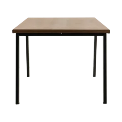 Table à manger rectangulaire bois pieds métal noir 6 personnes Drift