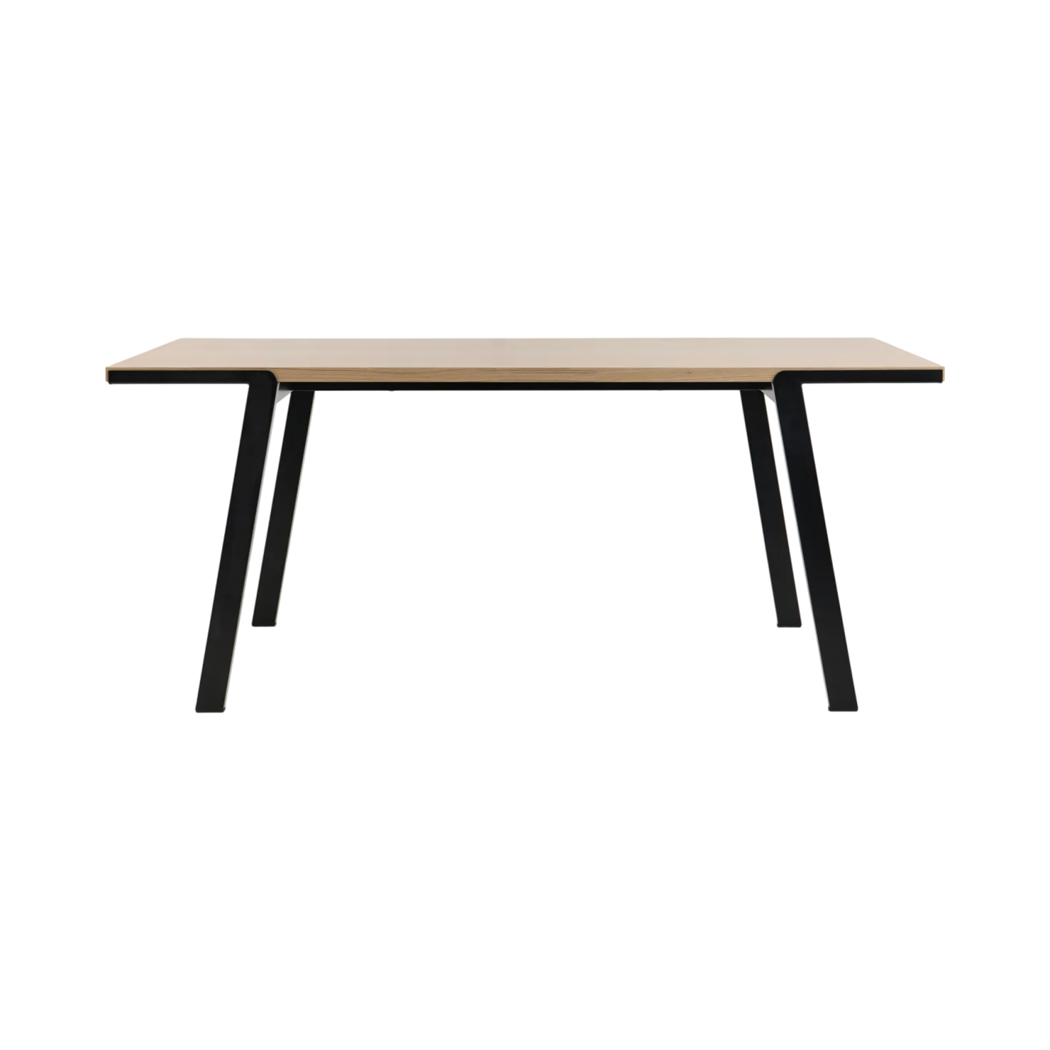 Table à manger rectangulaire bois pieds métal noir 6 personnes Drift