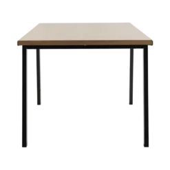 Table à manger rectangulaire bois pieds métal noir 6 personnes Drift