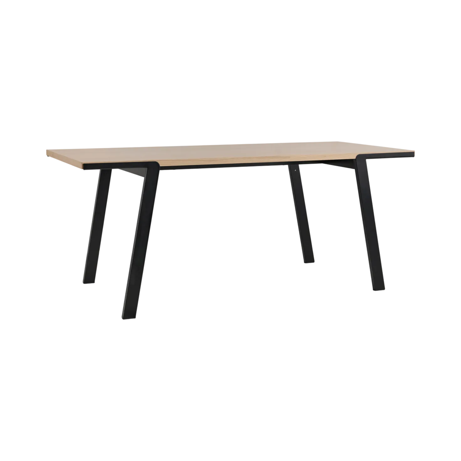 Table à manger rectangulaire bois pieds métal noir 6 personnes Drift
