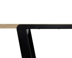 Table à manger rectangulaire bois pieds métal noir 6 personnes Drift