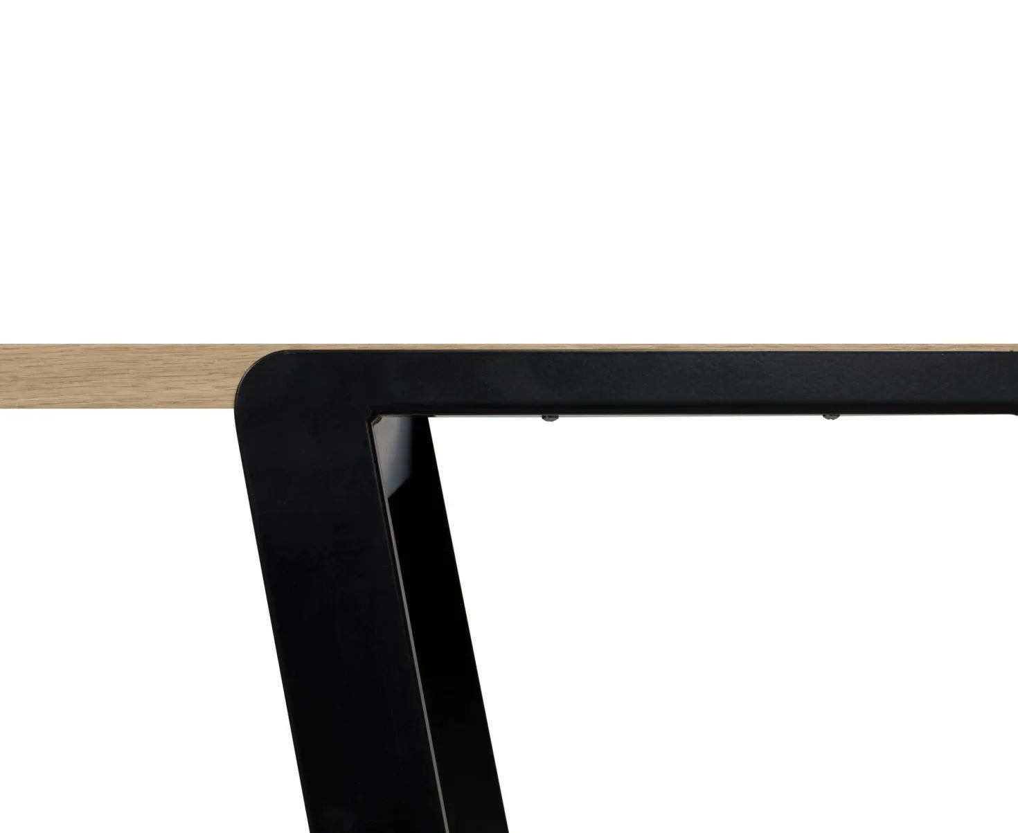 Table à manger rectangulaire bois pieds métal noir 6 personnes Drift