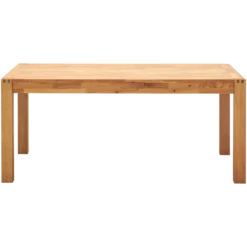 Table à manger rectangulaire chêne massif 6 personnes avec rallonges en option Luminescence