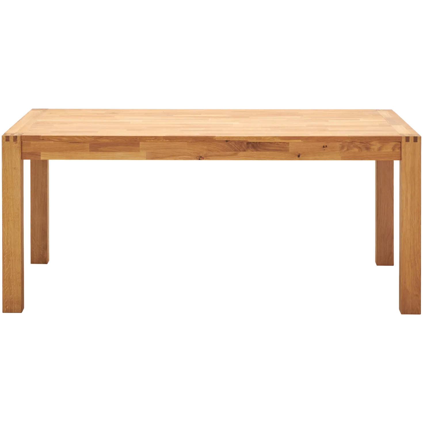 Table à manger rectangulaire chêne massif 6 personnes avec rallonges en option Luminescence