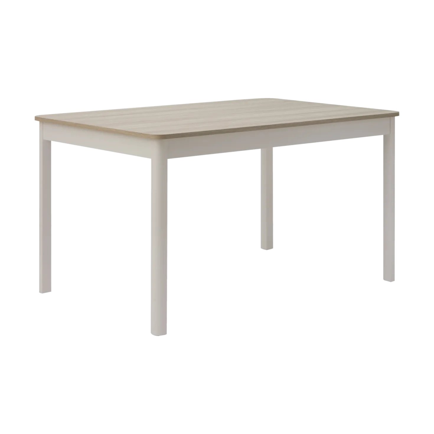 Table à manger rectangulaire décor bois et blanc 4 personnes Adeline