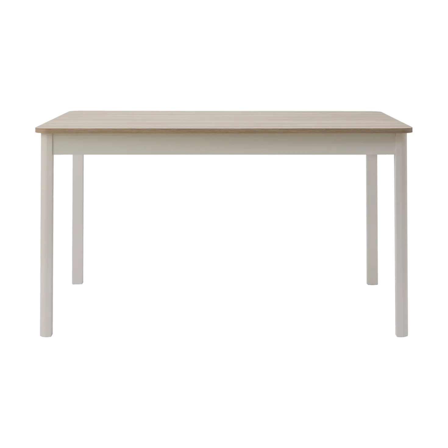 Table à manger rectangulaire décor bois et blanc 4 personnes Adeline