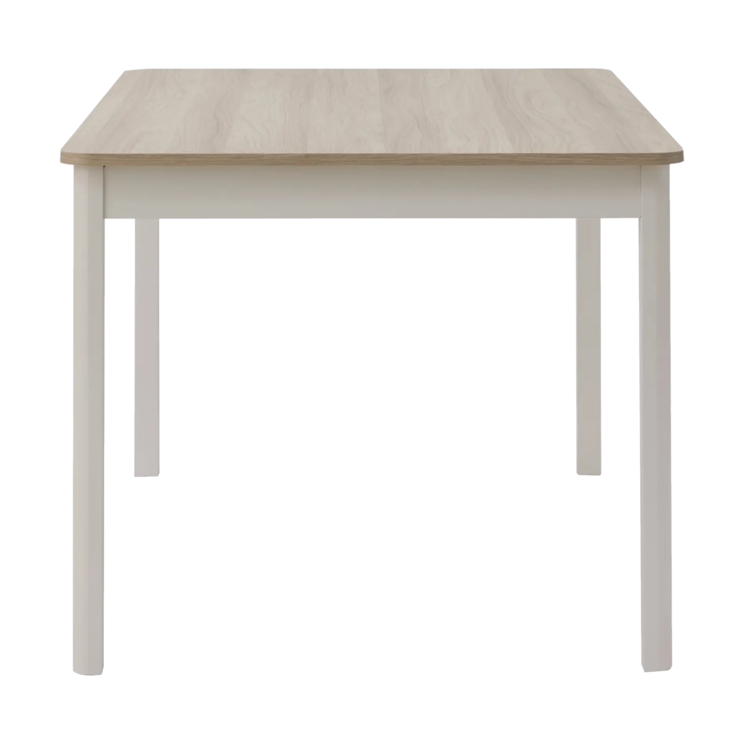 Table à manger rectangulaire décor bois et blanc 4 personnes Adeline