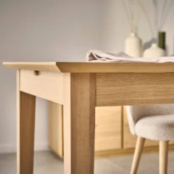 Table à manger rectangulaire extensible bois 6 à 10 personnes Albin