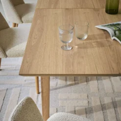 Table à manger rectangulaire extensible bois 6 à 10 personnes Albin