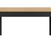 Table à manger rectangulaire extensible décor bois et noir 6 à 8 personnes Garance
