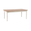 Table à manger rectangulaire extensible bois et blanc 6 à 10 personnes Apolline
