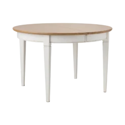 Table à manger ronde extensible bois massif 4 à 8 personnes Embellie