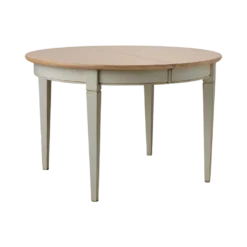 Table à manger ronde extensible bois massif 4 à 8 personnes Embellie