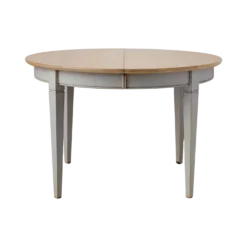 Table à manger ronde extensible bois massif 4 à 8 personnes Embellie