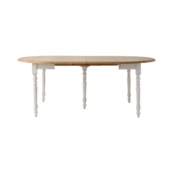 Table à manger à volets extensible bois massif 4 à 8 personnes Embellie